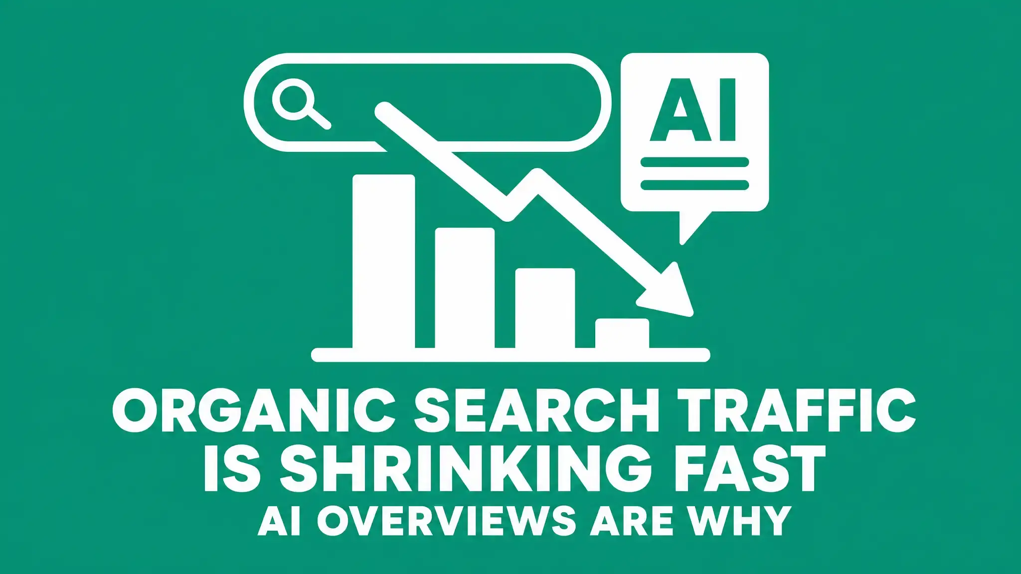 El tráfico de búsqueda orgánica disminuye rápidamente por las AI Overviews