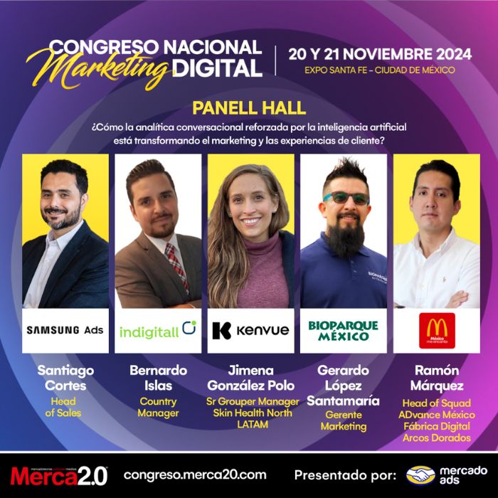 El Congreso Nacional de Marketing Digital 2024 (CNMD), una destacada iniciativa de Merca2.0, está a la vuelta de la esquina con un panel que promete captar la atención de todos los profesionales del sector: “¿Cómo está cambiando la analítica conversacional potenciada por la inteligencia artificial la forma en que hacemos marketing y vivimos las experiencias de cliente?”